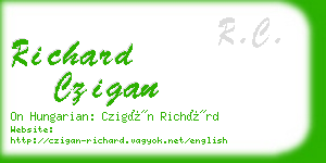 richard czigan business card